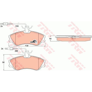 Pastiglie freno Anteriore per Citroen Berlingo Xsara Peugeot 306 Partner TRW GDB1260