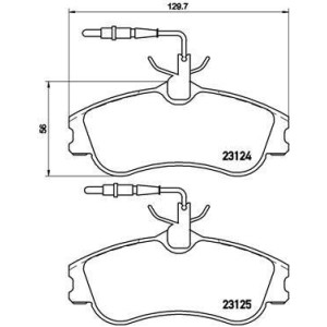 BREMBO P 61 060 Brzdové platničky predné pre 306 Partner Berlingo Xsara