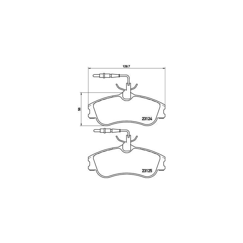 BREMBO P 61 060 Pastiglie freno anteriore per 306 Partner Berlingo Xsara
