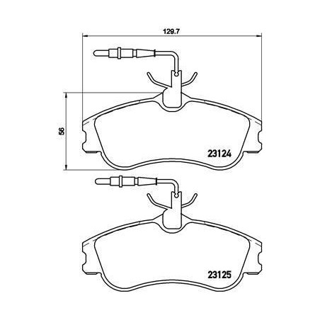 BREMBO P 61 060 Plaquettes de frein avant pour 306 Partner Berlingo Xsara