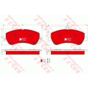 Brzdové platničky Predné pre Mercedes GLK X204 TRW GDB1798DTE