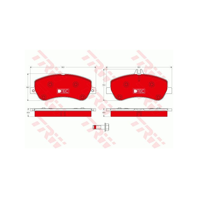 Plaquettes de frein Avant pour Mercedes GLK X204 TRW GDB1798DTE