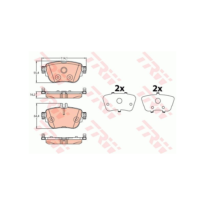 Plaquettes de frein Arrière pour Mercedes Classe E W213 S213 C238 A238 TRW GDB2155