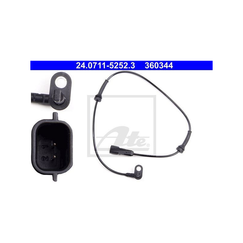 Rear ABS Sensor For Renault Master III single tyres ATE 24.0711-5252.3
