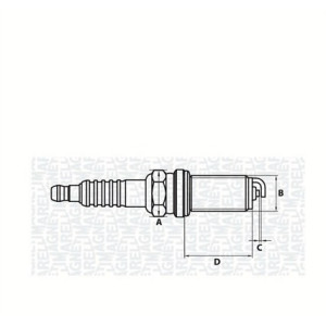 MAGNETI MARELLI 062000778304 Zapaľovacia sviečka pre