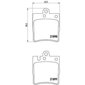 BREMBO P 50 033X Brake Pads Set Rear for Mercedes C CLK E SLK CLC S
