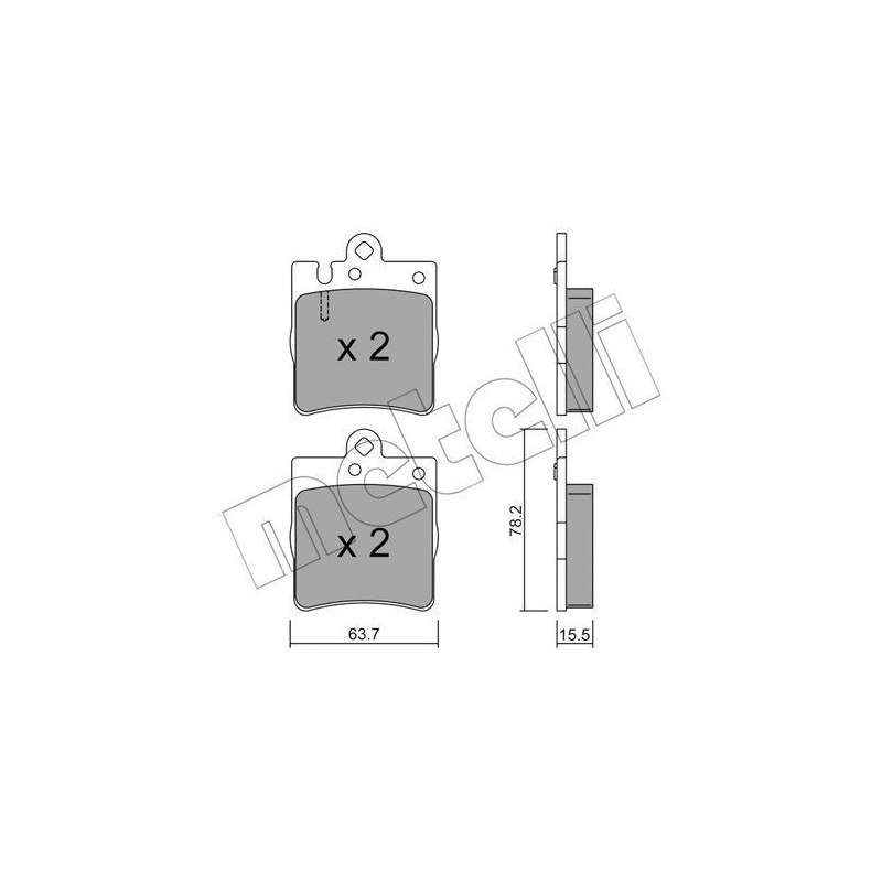 Pastiglie freno Posteriore per Mercedes W203 S203 CL203 W209 W210 R171 METELLI 22-0344-0