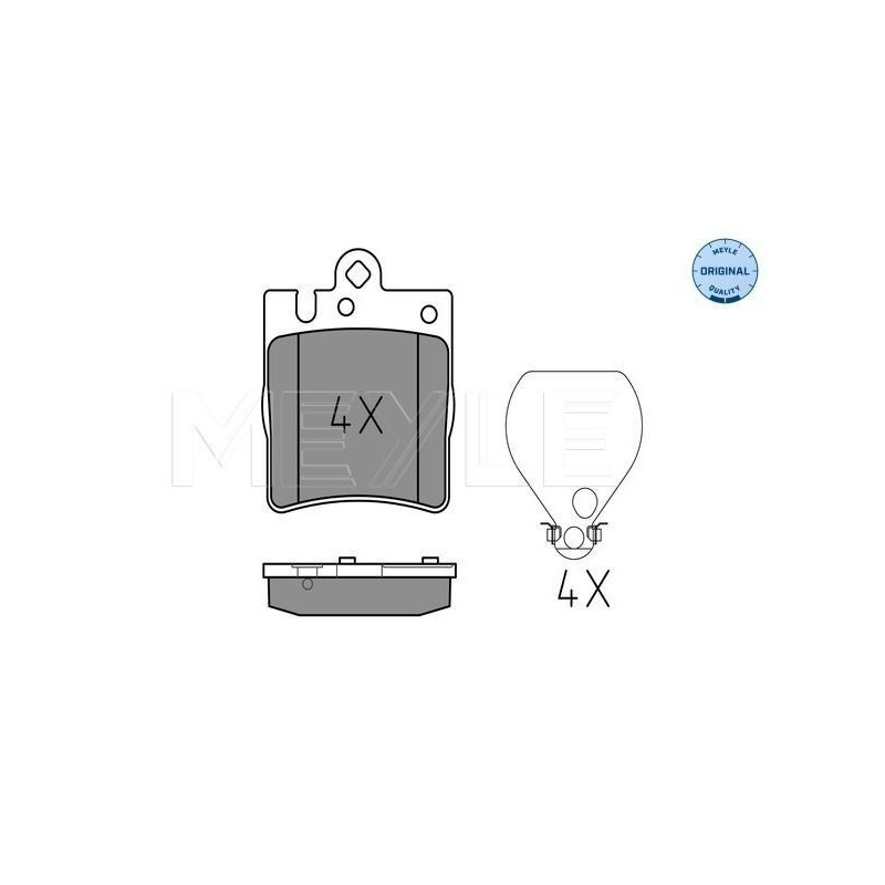 MEYLE 025 218 9915 Brzdové platničky zadné pre A209 C209 CL203 R171 W203 W210