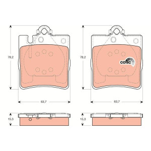 Brake Pad Set Rear for Mercedes-Benz W203 S203 CL203 W209 W210 R171 TRW GDB1421