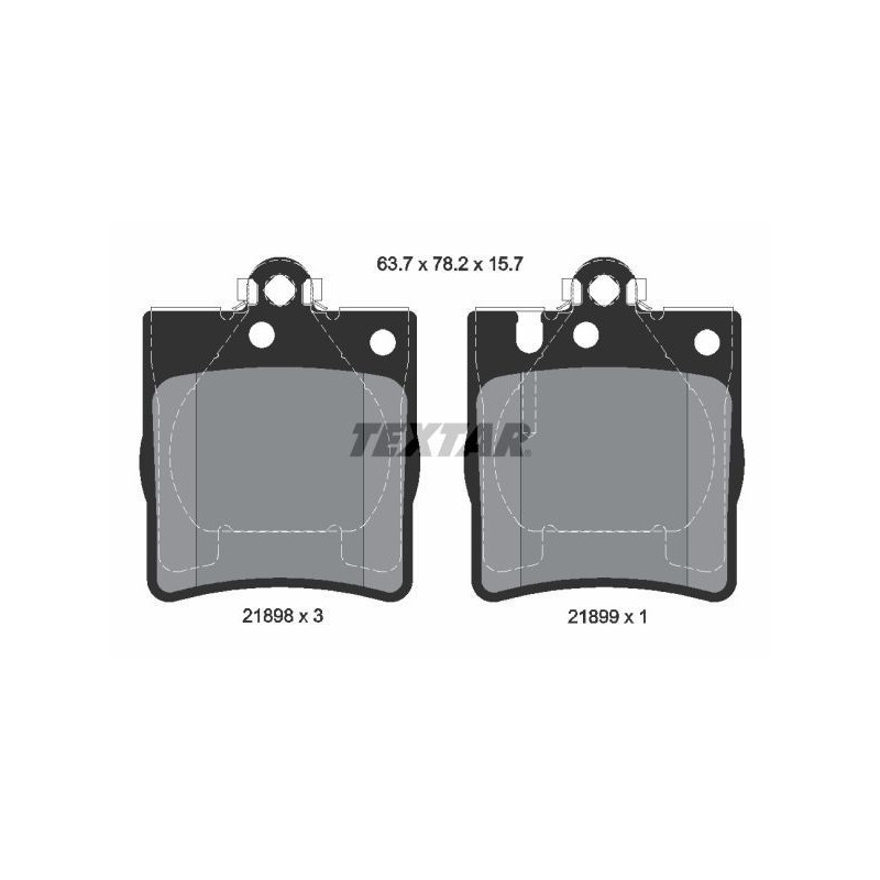 TEXTAR 2189803 Pastillas de freno trasero para Mercedes C CLK E SLK CLC S 124