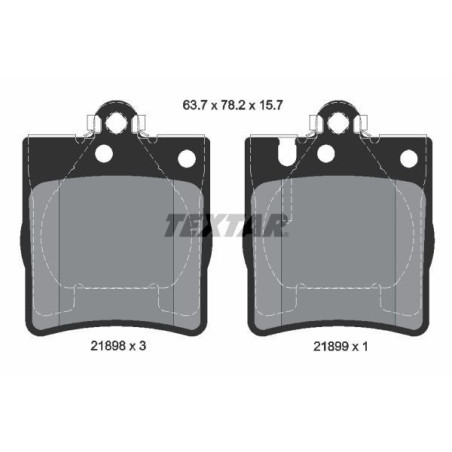 TEXTAR 2189803 Bremsbeläge Hinten für Mercedes C CLK E SLK CLC S 124
