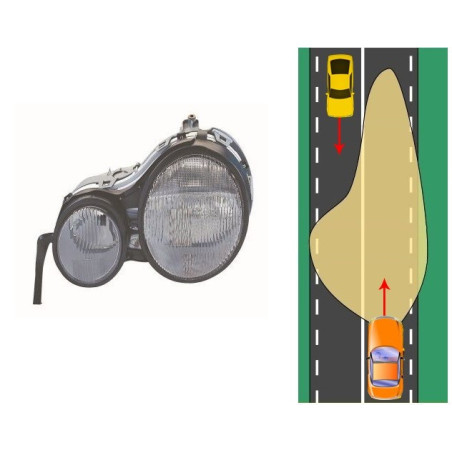 Headlight Left Mercedes E-Class W210 S210 (1995-1999) DEPO 440-1117L-LD-EM