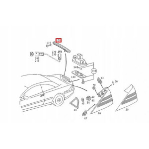 Třetí brzdové světlo LED pro Mercedes CL C215 (1999-2006) - MERCEDES-BENZ A2158200456