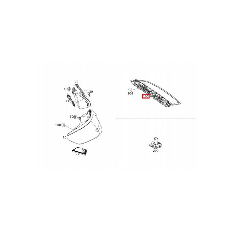 Bremslicht Bremsleuchte LED für Mercedes S-Klasse Coupe C217 (2014-2020) - MERCEDES-BENZ A2179061200