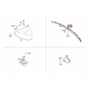 Tercera luz de freno LED para Mercedes CLS Shooting Brake X218 (2012-2018) - MERCEDES-BENZ A2189060100
