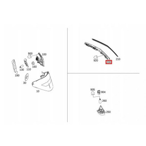 Trzecie światło stop LED dla Mercedes Klasa E Coupe C207 (2009-2017) - MERCEDES-BENZ A2078200156