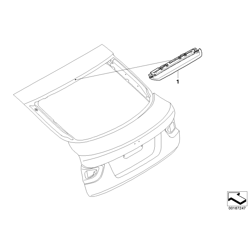 Third Brake Stop Light LED for BMW X6 E71 (2008-2014) - BMW 63257207825