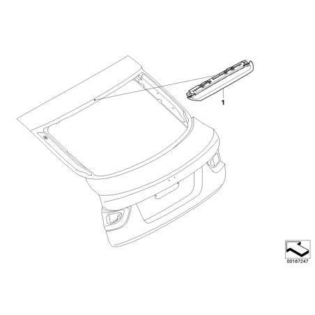 Tretie brzdové svetlo LED pre BMW X6 E71 (2008-2014) - BMW 63257207825