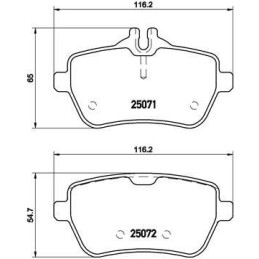 BREMBO P 50 103 Brake Pads Rear for Mercedes-Benz SL R231