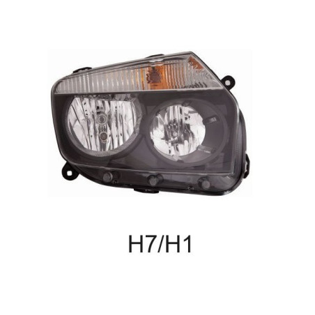 Reflektor prawy dla Dacia Duster I (2010-2013) - DEPO 551-1186R-LDEM2