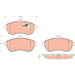 FRONT Brake Pads for Mercedes-Benz W204 S204 C204 W212 S212 C207 A207 R172 TRW GDB1736