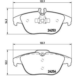 REAR Brake Pads for Mercedes-Benz W204 S204 C204 C207 A207 BREMBO P 50 068X
