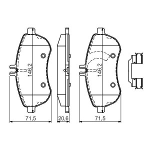Pastiglie freno Anteriore per Mercedes W204 S204 C204 W212 S212 C207 A207 R172 BOSCH 0 986 494 593