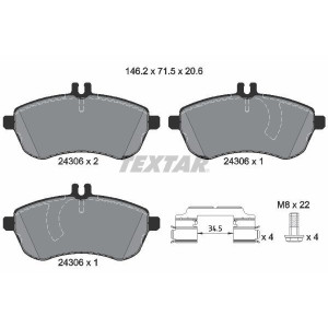 TEXTAR 2430601 Pastiglie freno anteriore per Mercedes C E SLK SLC