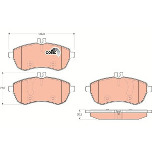 Brzdové platničky Predné pre Mercedes W204 S204 C204 W212 S212 C207 A207 R172 TRW GDB1736