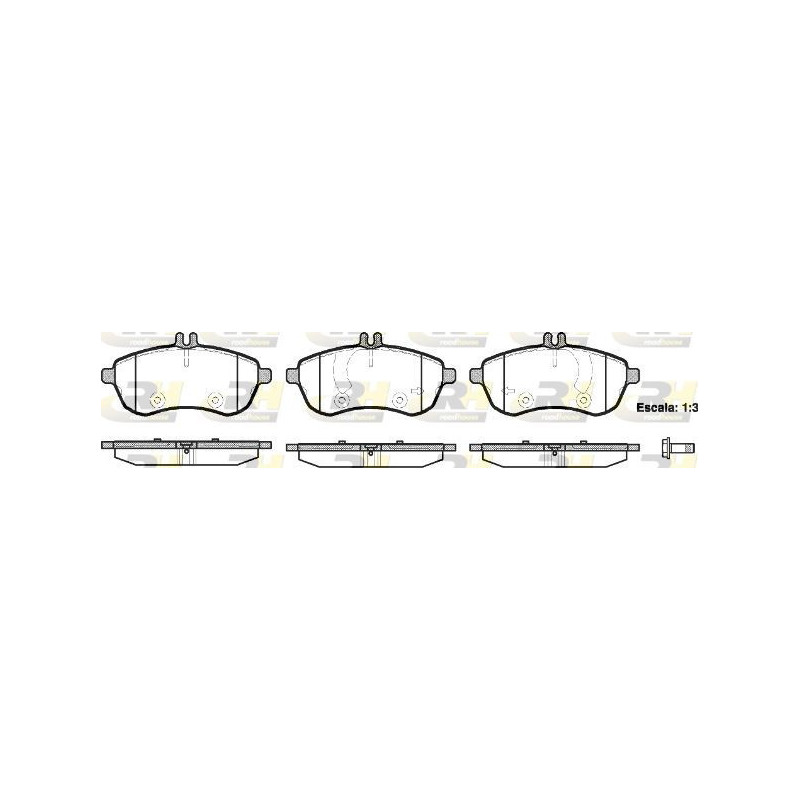 Brake Pads Set Front for Mercedes W204 S204 C204 W212 S212 C207 A207 R172 ROADHOUSE 21301.00