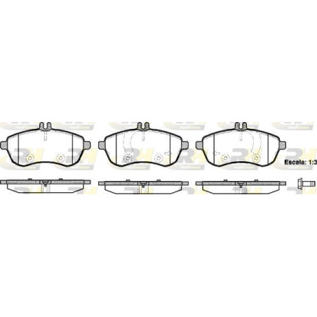 Klocki hamulcowe Przód dla Mercedes W204 S204 C204 W212 S212 C207 A207 R172 ROADHOUSE 21301.00