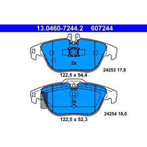 ATE 13.0460-7244.2 Brzdové platničky zadné pre Mercedes C E
