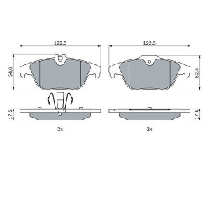 Pastiglie freno Posteriore per Mercedes W204 S204 C204 C207 A207 BOSCH 0 986 494 162