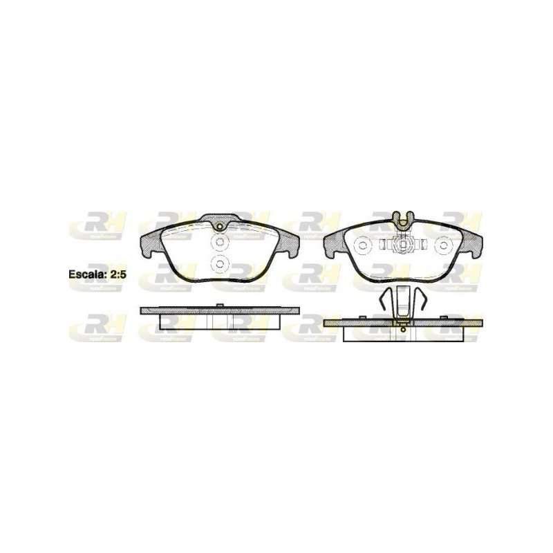 Brzdové platničky Zadné pre Mercedes W204 S204 C204 C207 A207 X204 ROADHOUSE 21305.00