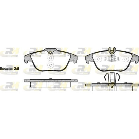 Brzdové platničky Zadné pre Mercedes W204 S204 C204 C207 A207 X204 ROADHOUSE 21305.00