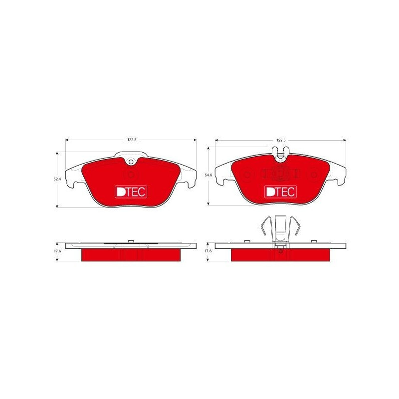 Plaquettes de frein Arrière pour Mercedes W204 S204 C204 C207 A207 X204 TRW GDB1738DTE
