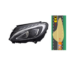 Faro Delantero Izquierdo LED Mercedes-Benz Clase C W205 S205 C205 A205 (2014-2018) TYC 20-16550-06-9