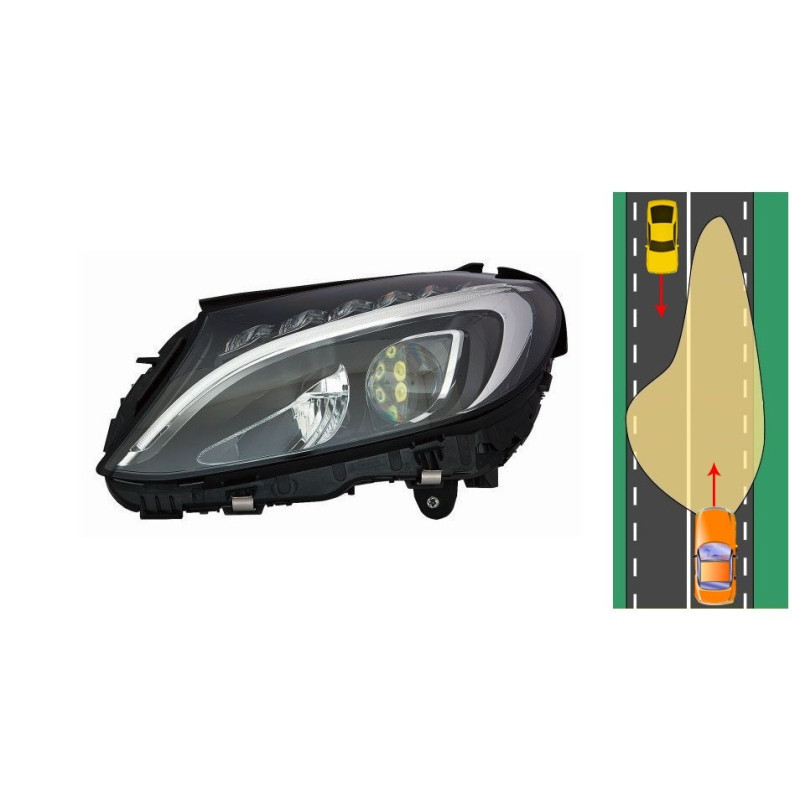Feu Phare avant Gauche LED Mercedes Classe C W205 S205 C205 A205 (2014-2018) DEPO 440-11D2LMLDEM2
