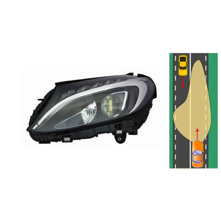 Headlight Left LED Mercedes C-Class W205 S205 C205 A205 (2014-2018) DEPO 440-11D2LMLDEM2
