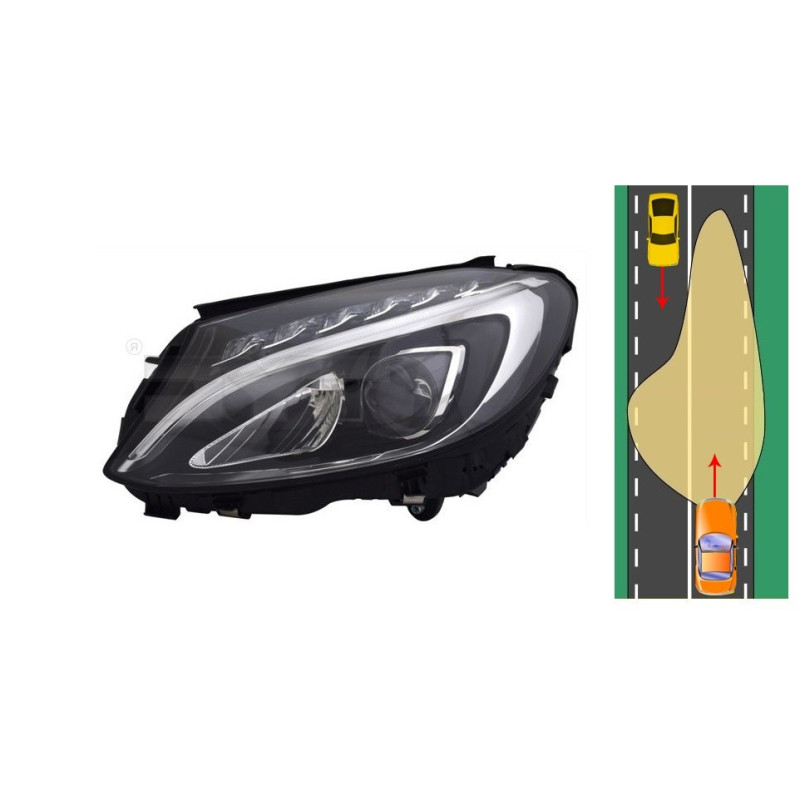 Hauptscheinwerfer Links LED Mercedes C-Klasse W205 S205 C205 A205 (2014-2018) TYC 20-16550-06-9
