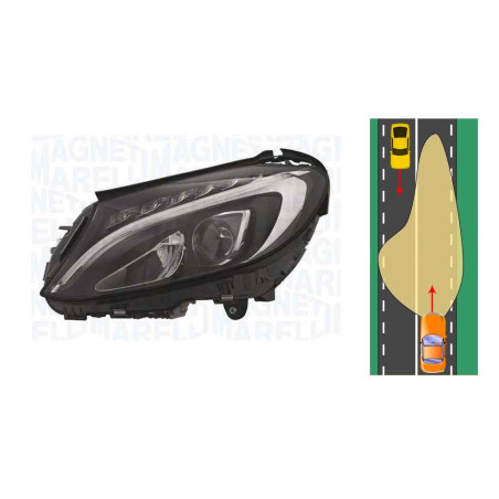Feu Phare avant Gauche LED Mercedes Classe C W205 S205 C205 A205 (2014-2018) MAGNETI MARELLI 711307024436