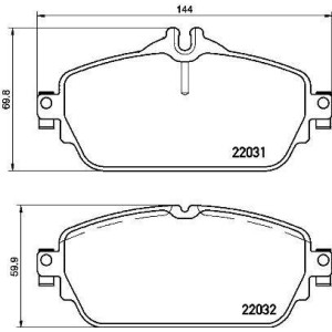 BREMBO P 50 119 Pastillas de freno delantero para Mercedes C E GLA