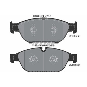 TEXTAR 2515802 Brake Pads Set Front for Audi A6 A7 A8