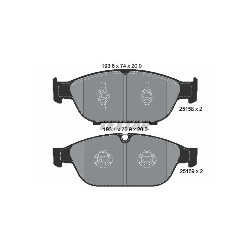 TEXTAR 2515802 Brake Pads Set Front for Audi A6 A7 A8