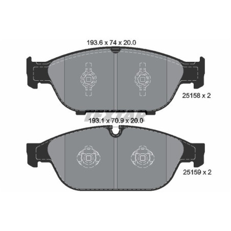TEXTAR 2515802 Brake Pads Set Front for Audi A6 A7 A8