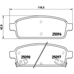 BREMBO P 59 080 Klocki hamulcowe tył dla Astra Cruze Zafira Mokka Cascada Trax Orlando Ampera Aveo