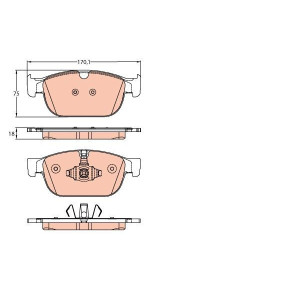 Pastiglie freno Anteriore per Volvo C40 S60 S90 V60 V90 XC40 XC60 XC90 TRW GDB2153