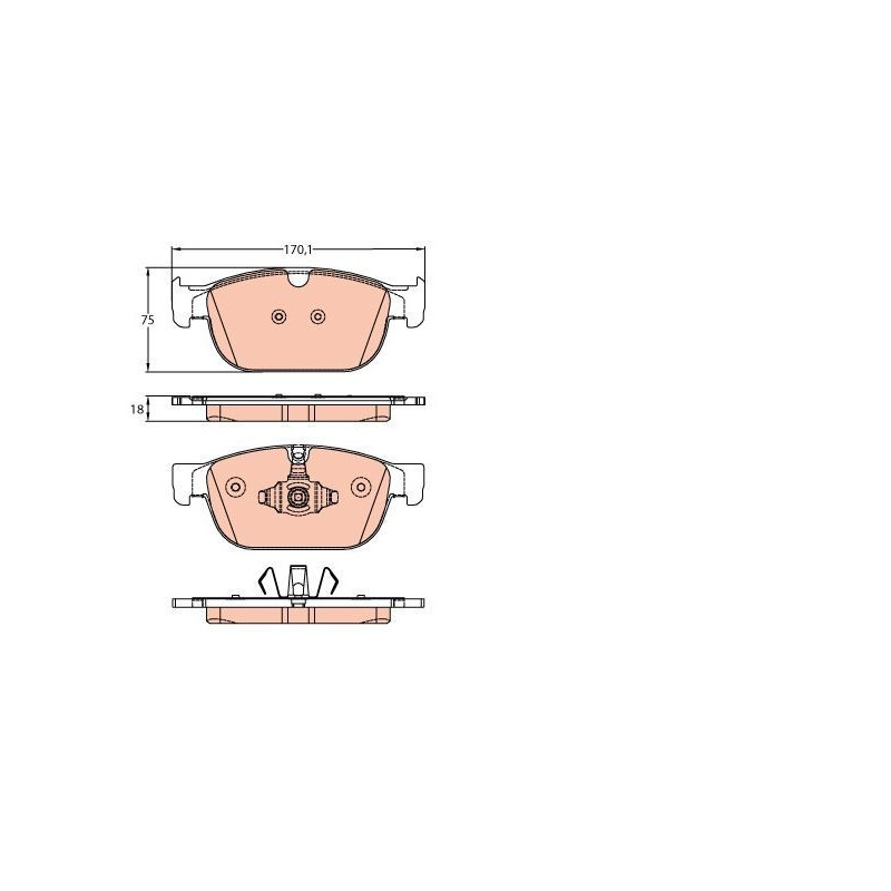 Brake Pads Set Front for Volvo C40 S60 S90 V60 V90 XC40 XC60 XC90 TRW GDB2153