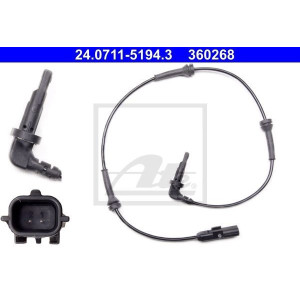 ATE 24.0711-5194.3 Sensor ABS revoluciones rueda delantero izquierdo para Renault Laguna