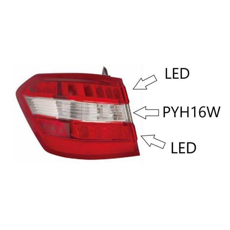 Rückleuchte Links für Mercedes E-Klasse S212 Kombi (2009-2012) - DEPO 440-1977L-UE
